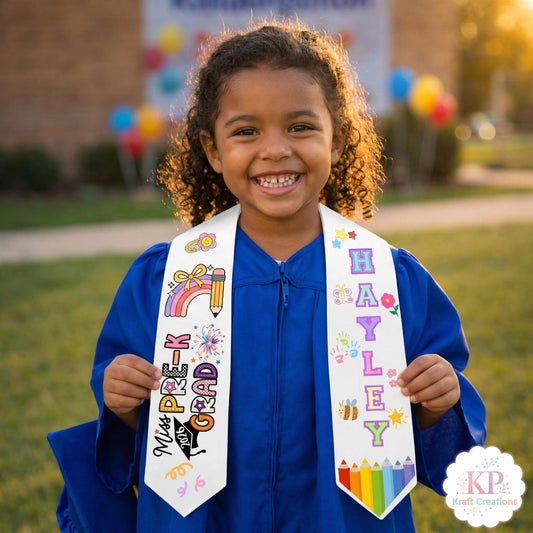 Girls Preschool Graduation Stole 2026, Pink Graduation Sash, Pre-K Graduation Gift for Girls, Custom Name Sash, Kindergarten Class Of 2026